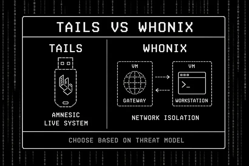 Tails OS versus Whonix privacy operating system comparison for anonymous browsing
