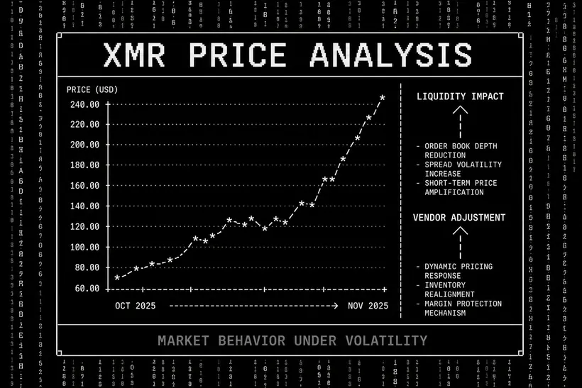 Monero XMR price surge darknet market liquidity impact